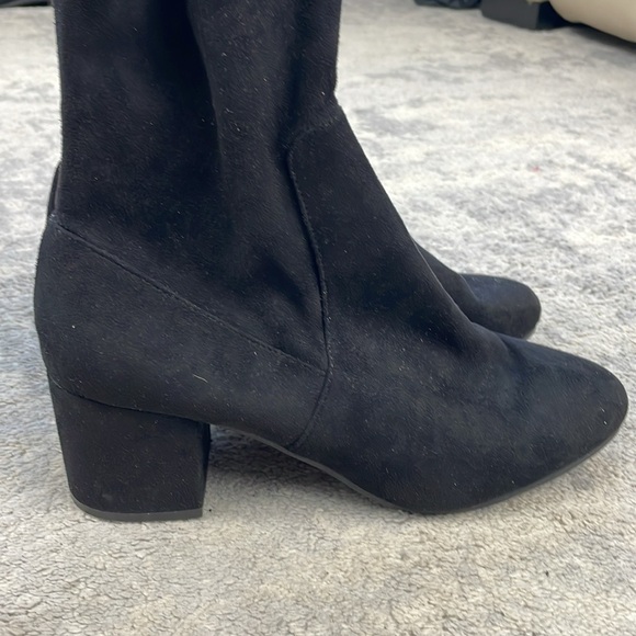 Steve Madden Isaac Black Vegan Suede Over the Knee Boots Black Sz 8 - Picture 7 of 16